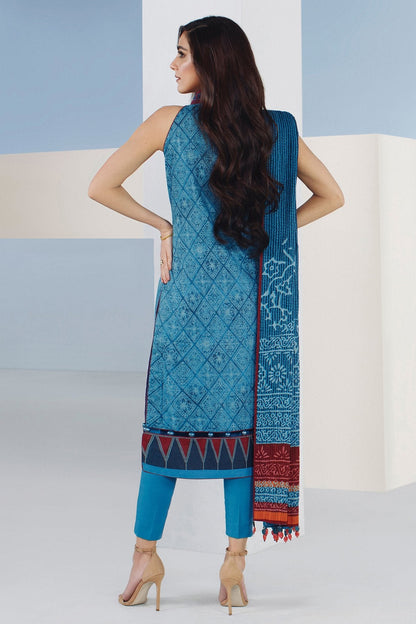 Alkaram - 3 Pc Embroidered Lawn Suit With Printed Brochia Lawn Dupatta