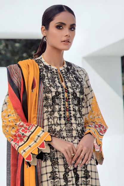 Alkaram - 2 Pc Embroidered Lawn Suit With Dyed Cambric Trousers