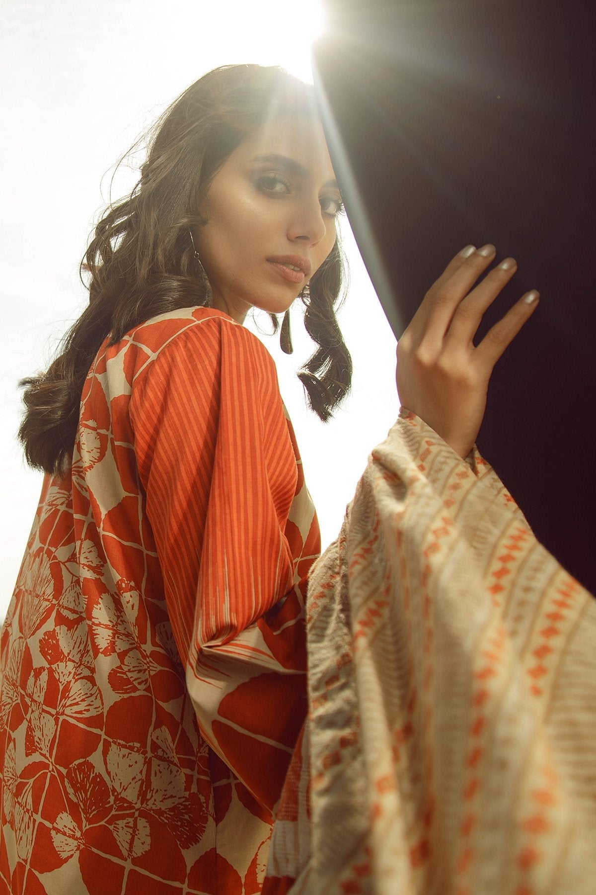 Alkaram - 3 Piece Printed Suit With Jacquard Net Dupatta