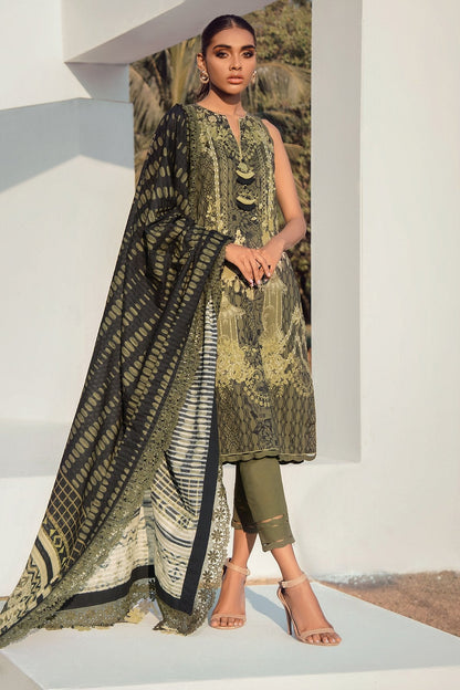 Alkaram - 3 Pc Digital Lawn Suit With Digital Doria Lawn Dupatta