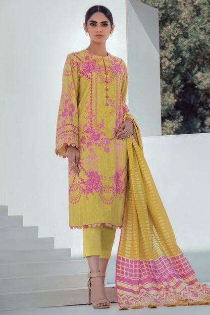 Alkaram - 3 Pc Digital Lawn Suit With Digital Doria Lawn Dupatta