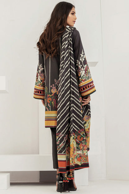 Alkaram - 3 Pc Printed Lawn Suit With Lawn Dupatta