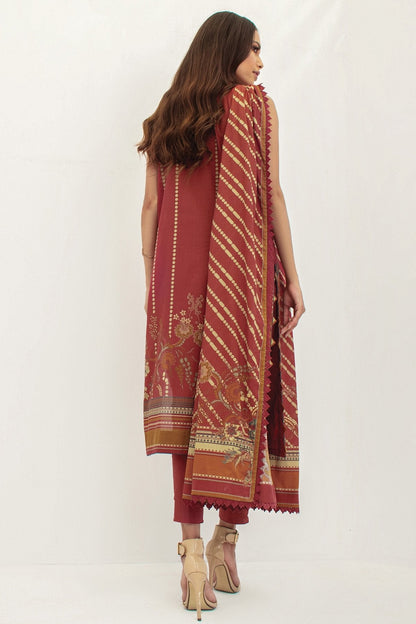 Alkaram - 3 Pc Printed Lawn Suit With Lawn Dupatta