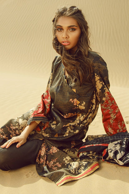 Alkaram - Khaddar 3 Pc Printed Suit