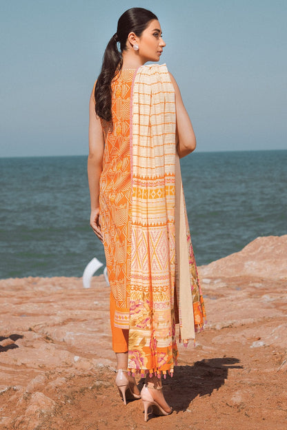 Alkaram - 3 Pc Embroidered Lawn Suit With Doria Dupatta