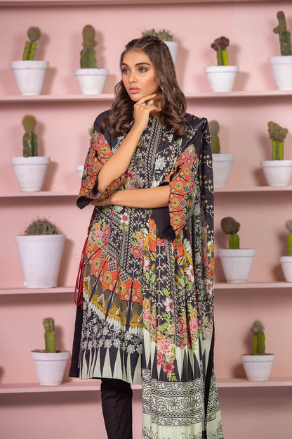 Alkaram - 3 Piece Printed Lawn Suit With Dooria Lawn Dupatta