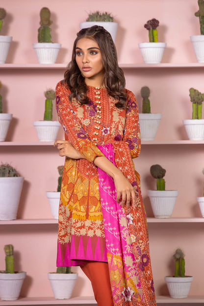 Alkaram - 3 Piece Printed Lawn Suit With Dooria Lawn Dupatta