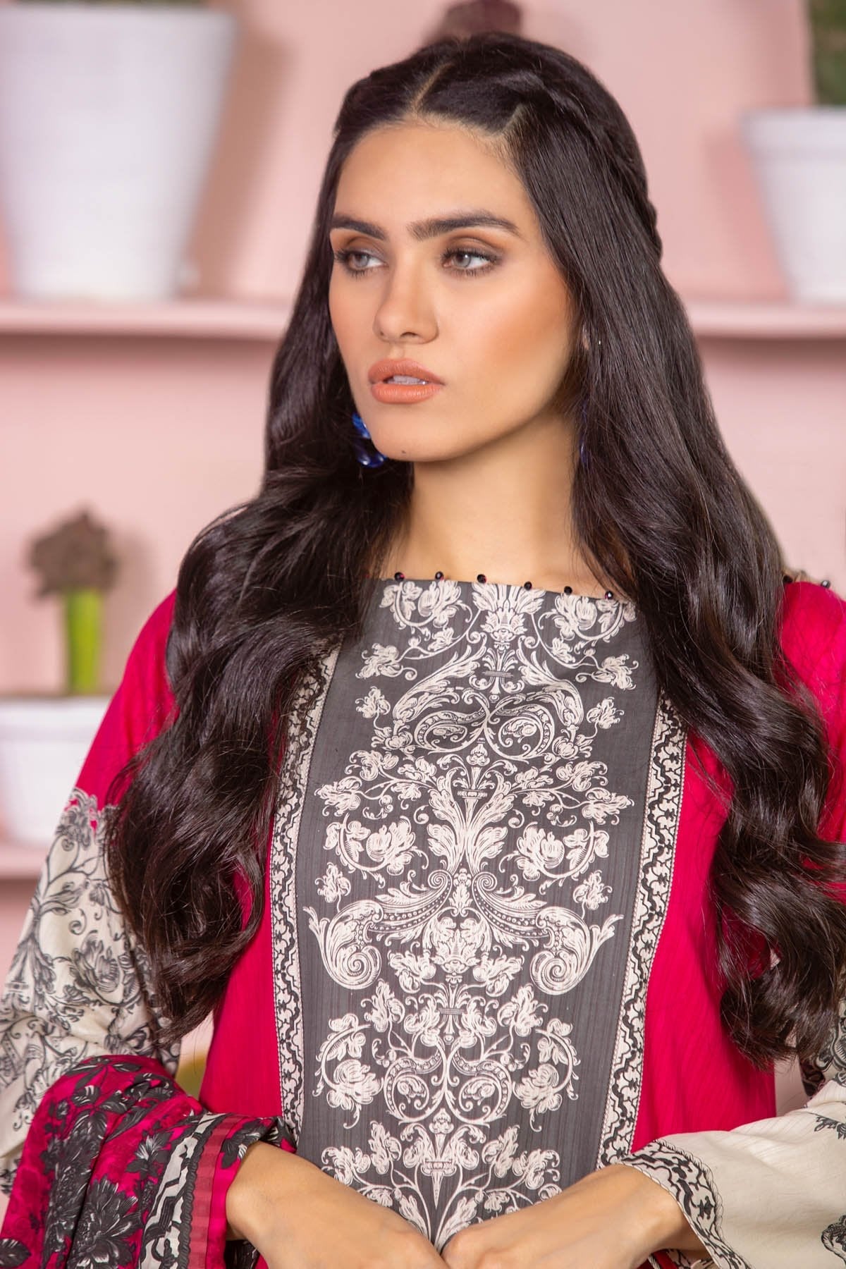 Alkaram - 2 Piece Printed Lawn Suit With Dooria Lawn Dupatta