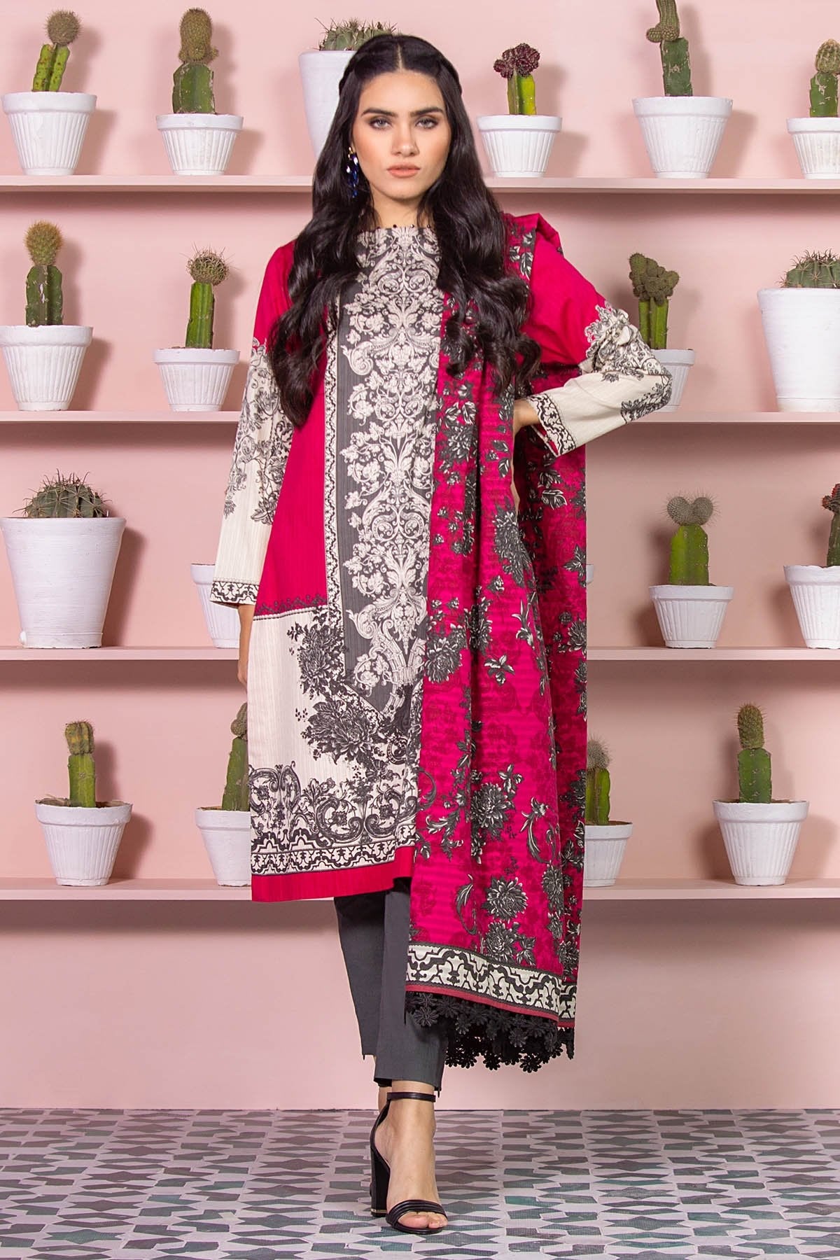 Alkaram - 2 Piece Printed Lawn Suit With Dooria Lawn Dupatta