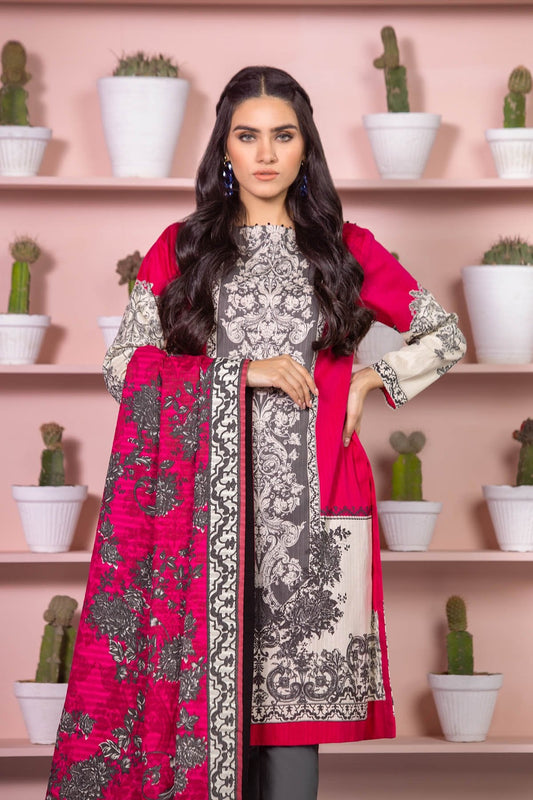 Alkaram - 2 Piece Printed Lawn Suit With Dooria Lawn Dupatta