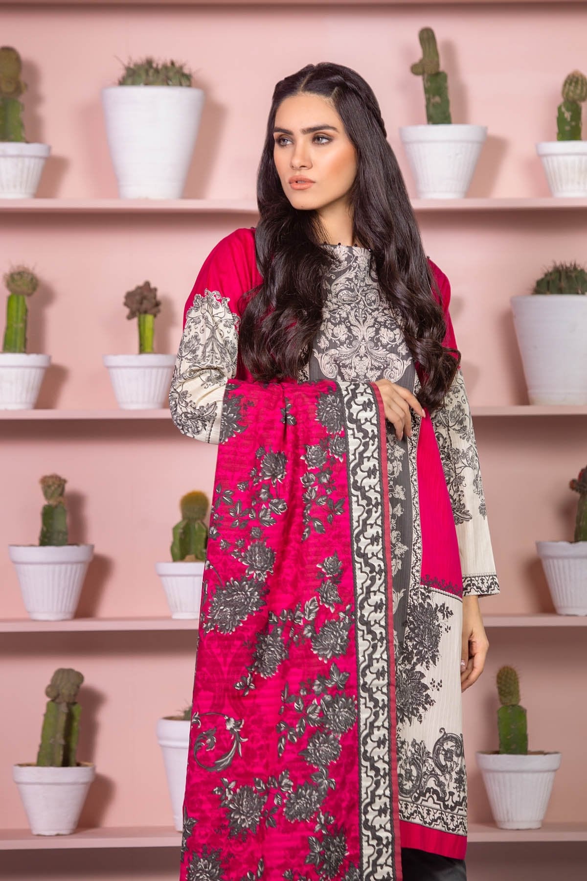 Alkaram - 2 Piece Printed Lawn Suit With Dooria Lawn Dupatta