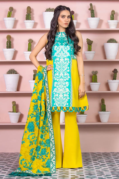 Alkaram - 2 Piece Printed Lawn Suit With Dooria Lawn Dupatta