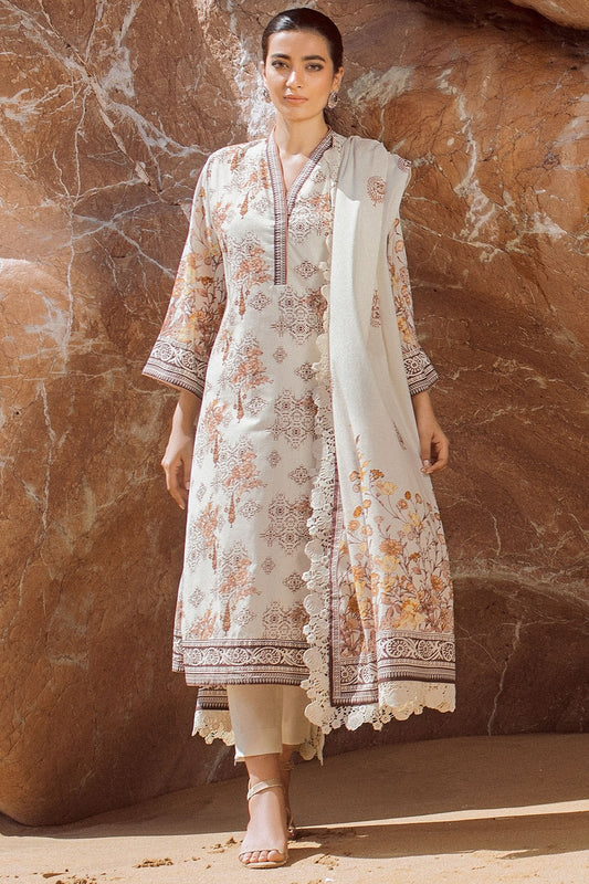 3 Pc Printed Lawn Suit With Lawn Dupatta