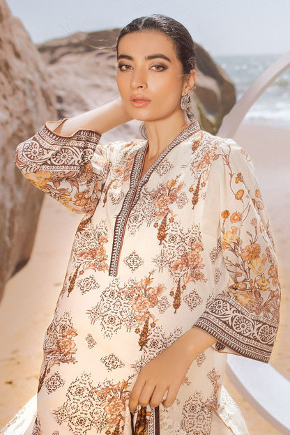 Alkaram - 3 Pc Printed Lawn Suit With Lawn Dupatta