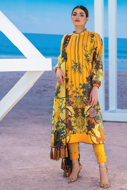 Alkaram - 3 Pc Digital Printed Lawn Suit With Digital Voile Dupatta