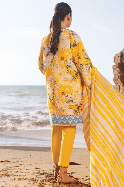 Alkaram - 3 Pc Printed Lawn Suit With Lawn Dupatta