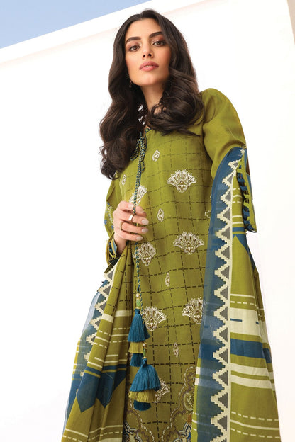 Alkaram - 2 Pc Embroidered Lawn Suit With Doria Dupatta