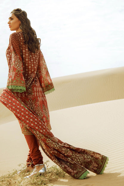 Alkaram - 3 Piece Printed Suit With Lawn Dupatta