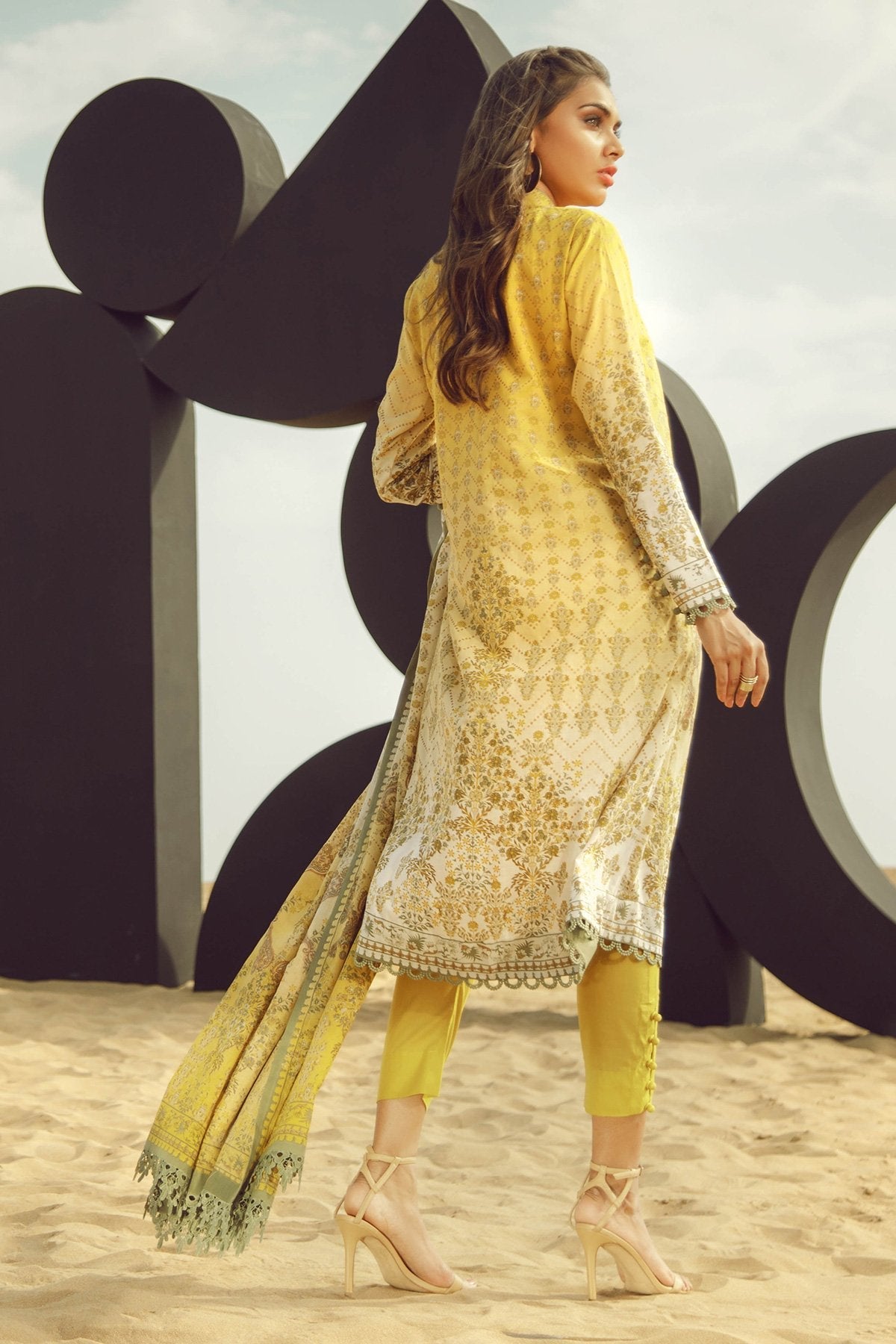 Alkaram - 3 Piece Printed Suit With Lawn Dupatta