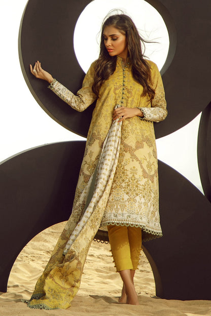 Alkaram - 3 Piece Printed Suit With Lawn Dupatta