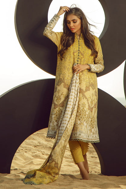 Alkaram - 3 Piece Printed Suit With Lawn Dupatta