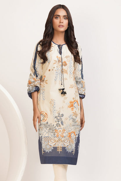 Alkaram - 2 Pc Printed Lawn Suit With Cambric Trouser