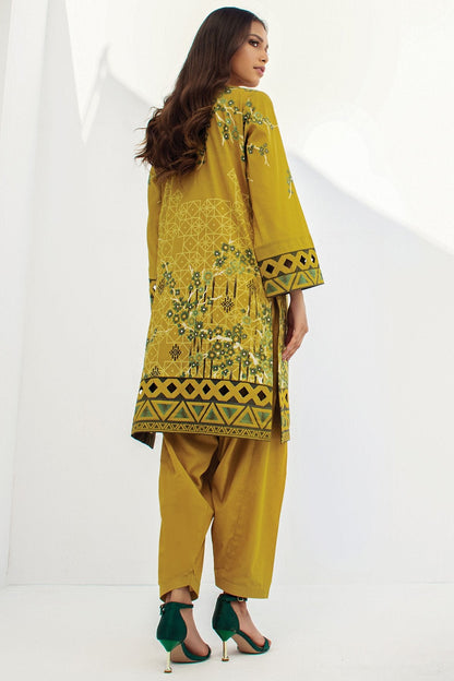 Alkaram - 2 Pc Printed Lawn Suit With Cambric Trouser