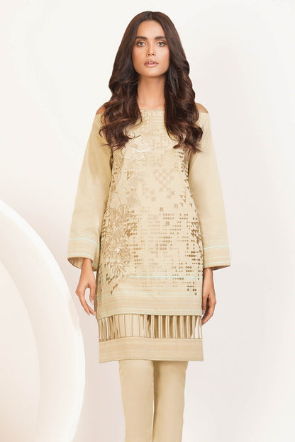 Alkaram - 2 Pc Embroidered Yarn Dyed Suit With Cambric Trouser