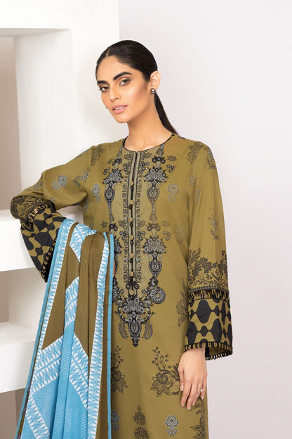 Alkaram - 3 Pc Printed Lawn Suit With Printed Lawn Dupatta