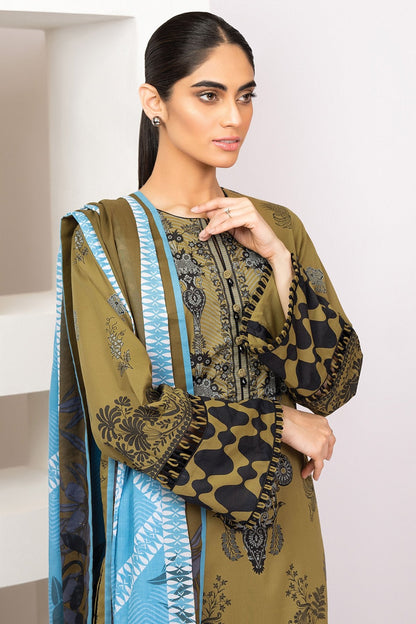 Alkaram - 3 Pc Printed Lawn Suit With Printed Lawn Dupatta
