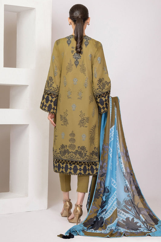 Alkaram - 3 Pc Printed Lawn Suit With Printed Lawn Dupatta