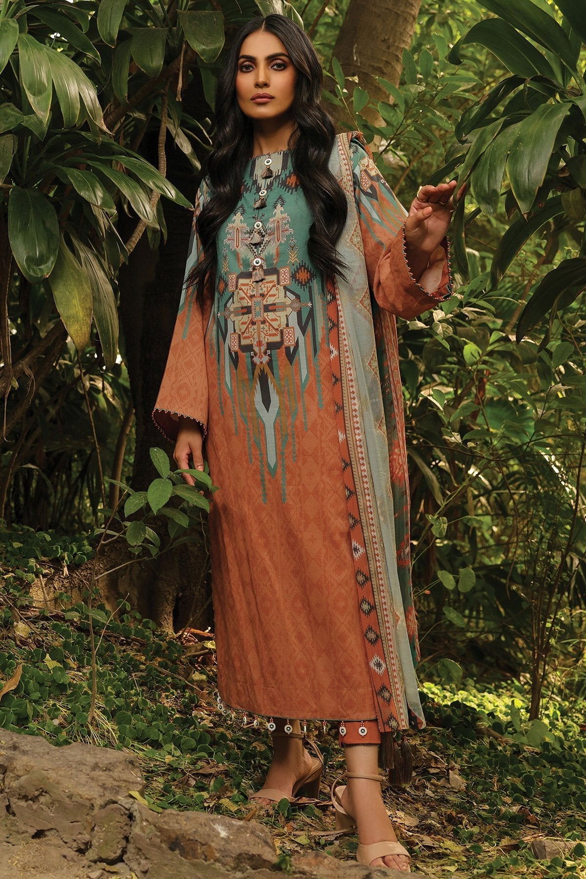 3 Pc Printed Lawn Suit With Lawn Dupatta
