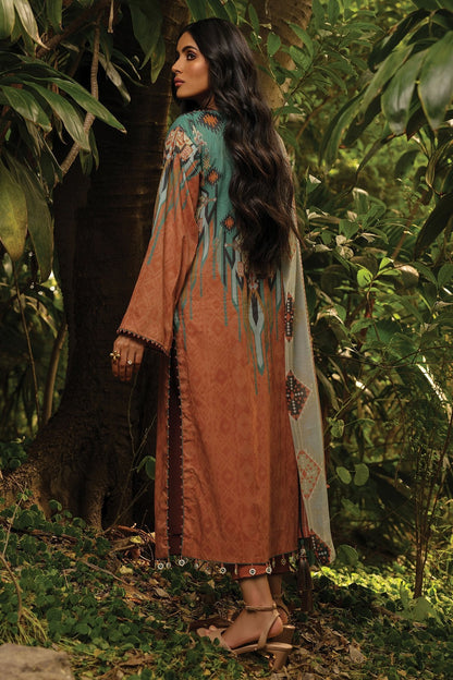 3 Pc Printed Lawn Suit With Lawn Dupatta