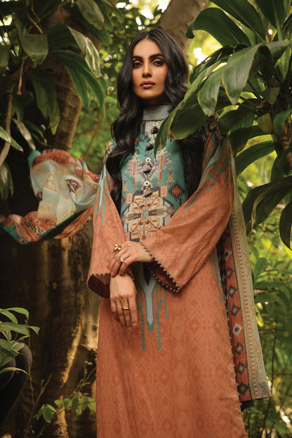 3 Pc Printed Lawn Suit With Lawn Dupatta