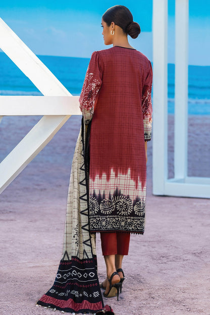 Alkaram - 3 Pc Printed Lawn Suit With Jacquard Net Dupatta