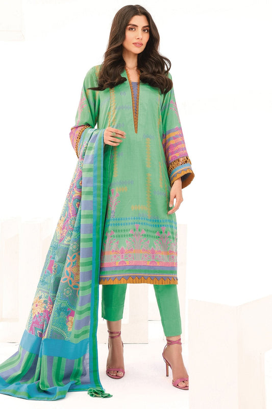 2 Pc Printed Lawn Suit With Lawn Dupatta