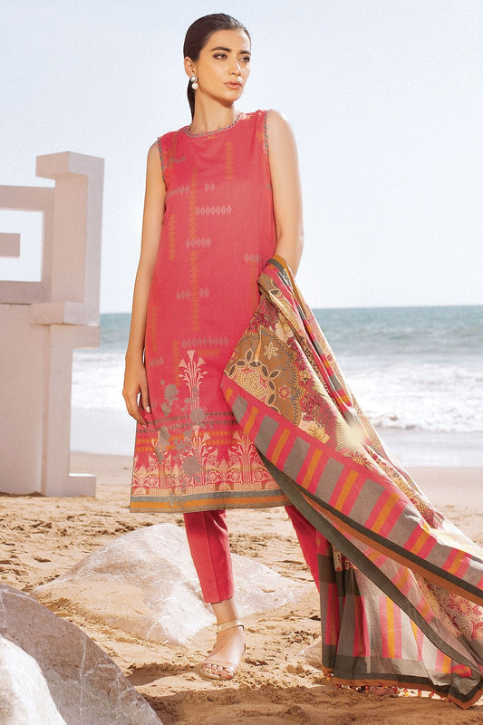 Alkaram - 2 Pc Printed Lawn Suit With Lawn Dupatta