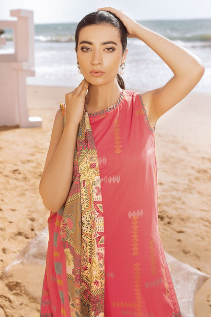 Alkaram - 2 Pc Printed Lawn Suit With Lawn Dupatta