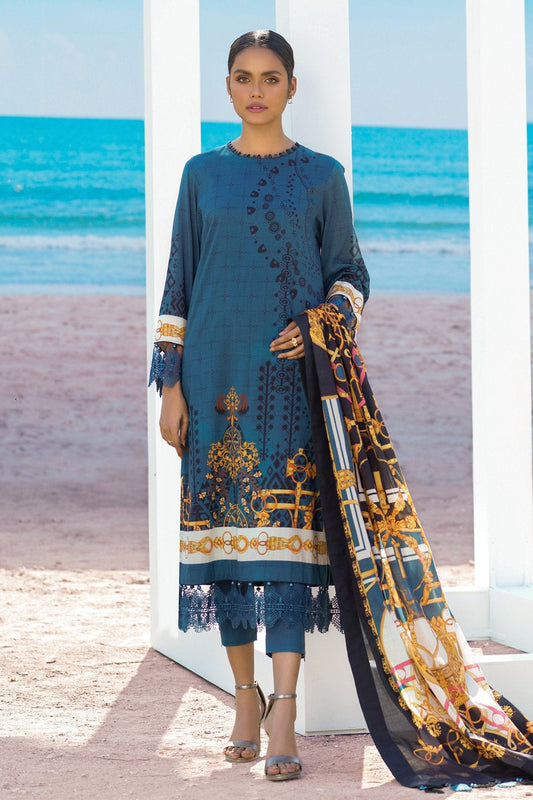 3 Pc Digital Printed Lawn Suit With Digital Lawn Dupatta