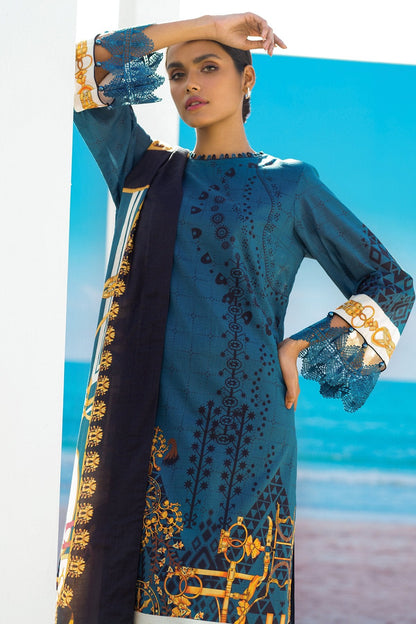 Alkaram - 3 Pc Digital Printed Lawn Suit With Digital Lawn Dupatta