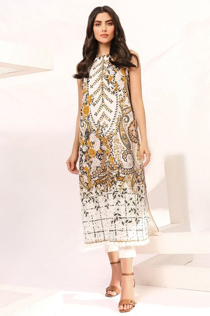 Alkaram - 2 Pc Printed Lawn Suit With Cambric Trouser