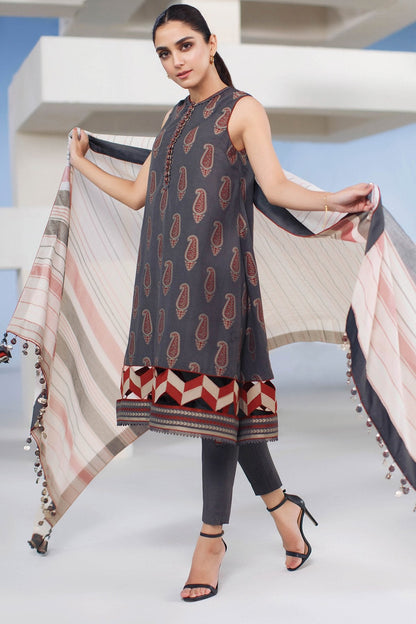 Alkaram - 3 Pc Jacquard Suit With Yarn Dyed Dupatta