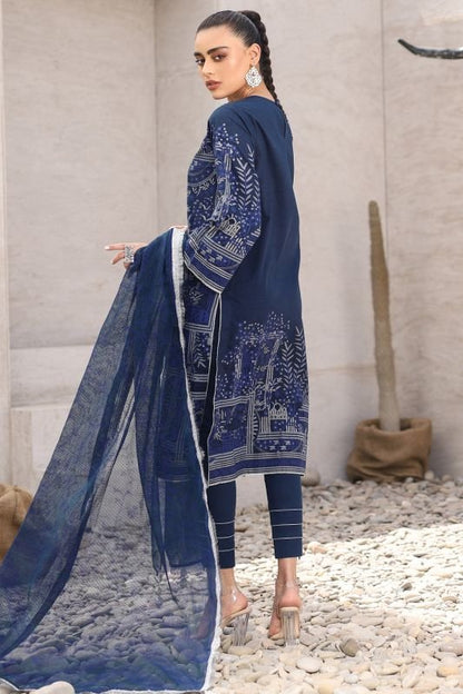 Alkaram - Three Piece Printed Suit With Fancy Net Dupatta
