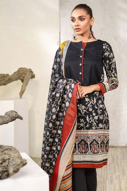 Alkaram - Two Piece Printed Suit With Fancy Dupatta