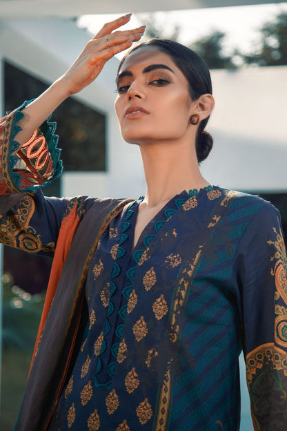 Alkaram - 3 Pc Digital Printed Lawn Suit With Digital Lawn Dupatta