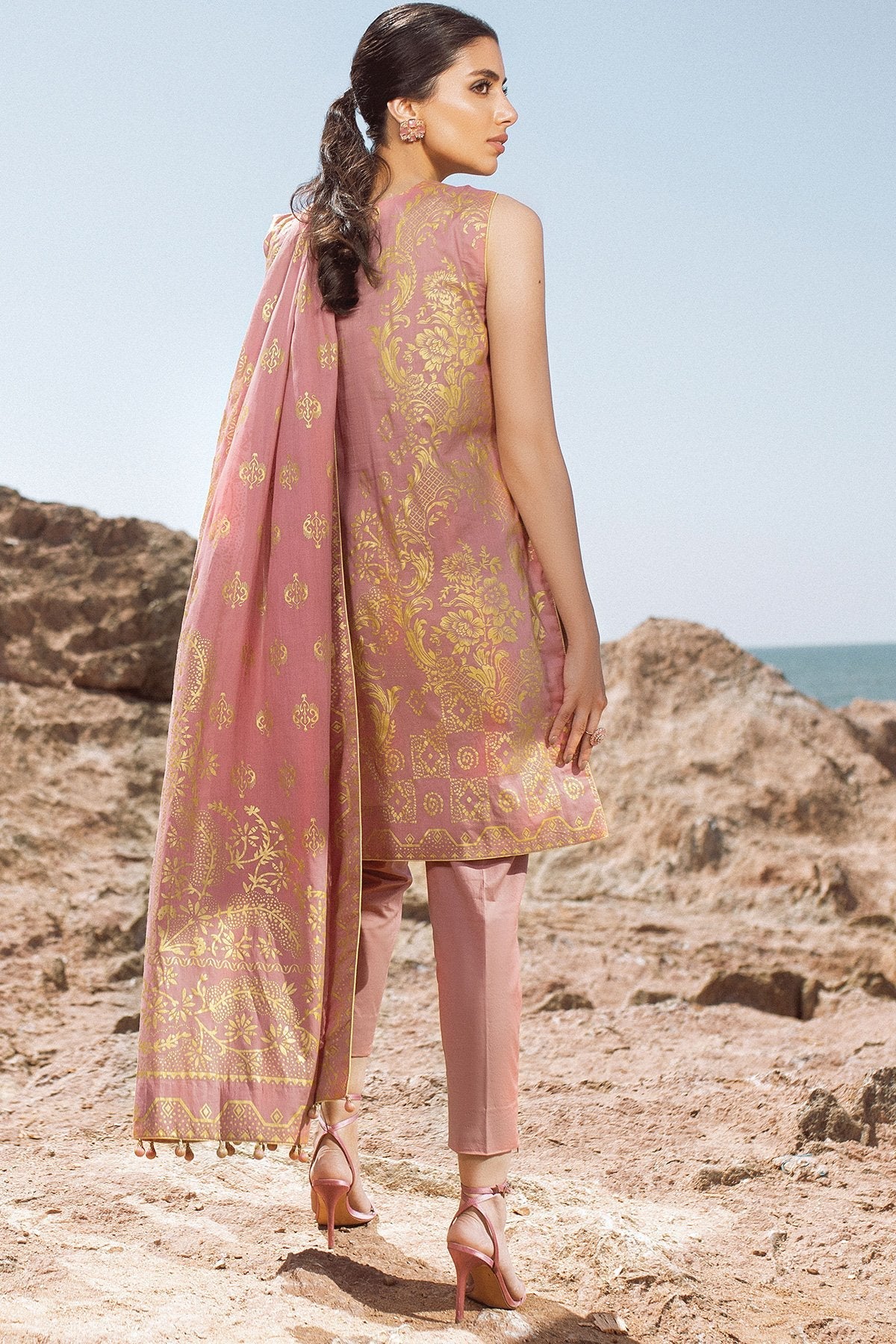 Alkaram - 2 Pc Embroidered Lawn Suit With Lawn Dupatta