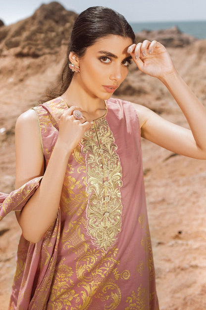 Alkaram - 2 Pc Embroidered Lawn Suit With Lawn Dupatta