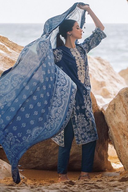 Alkaram - 2 Pc Embroidered Lawn Suit With Lawn Dupatta