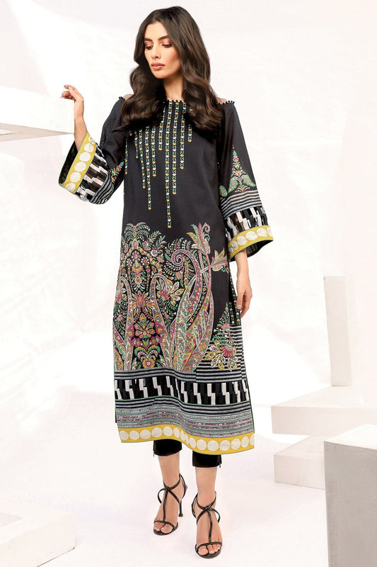 2 Pc Printed Lawn Suit With Cambric Trouser