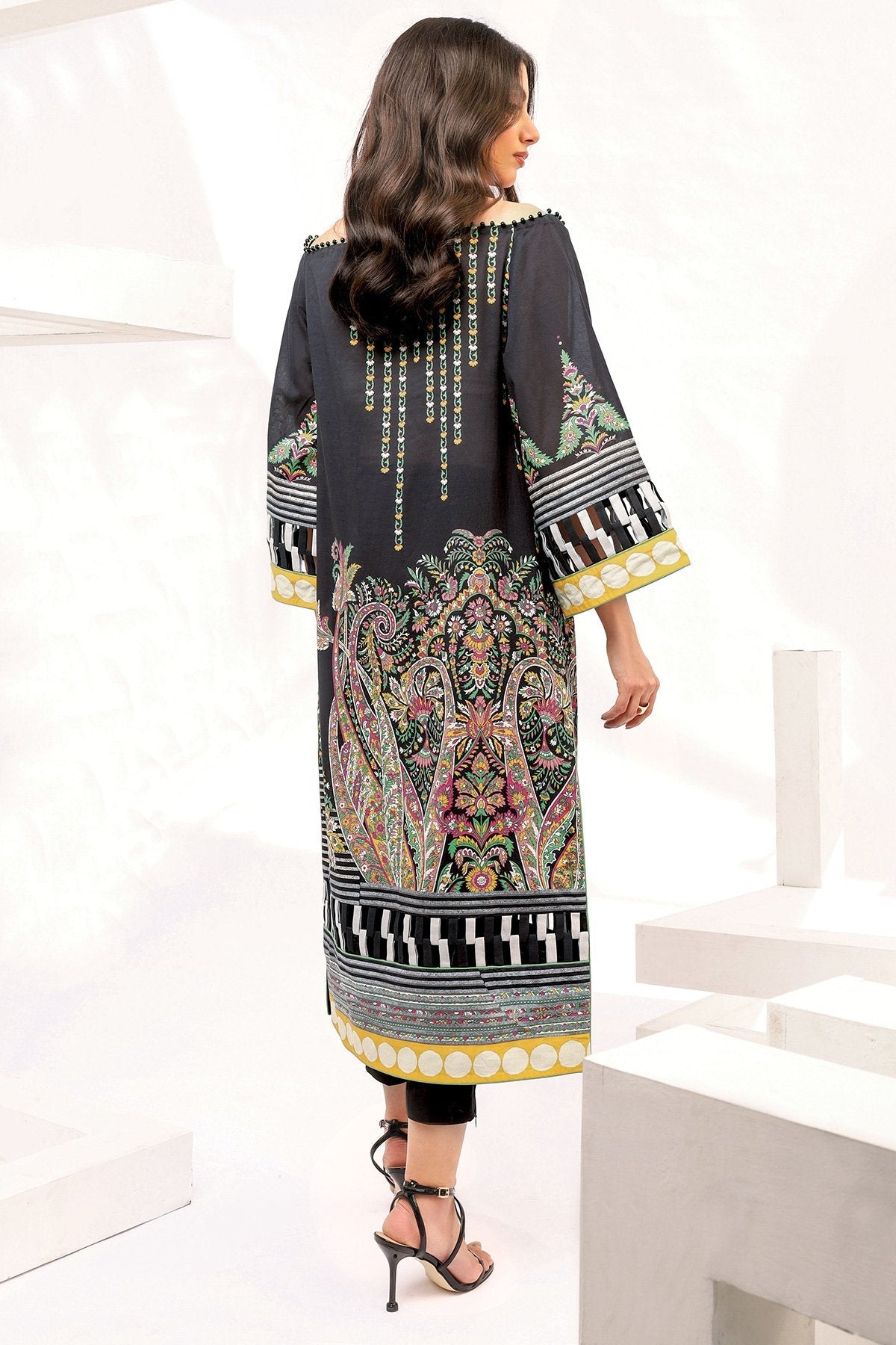Alkaram - 2 Pc Printed Lawn Suit With Cambric Trouser